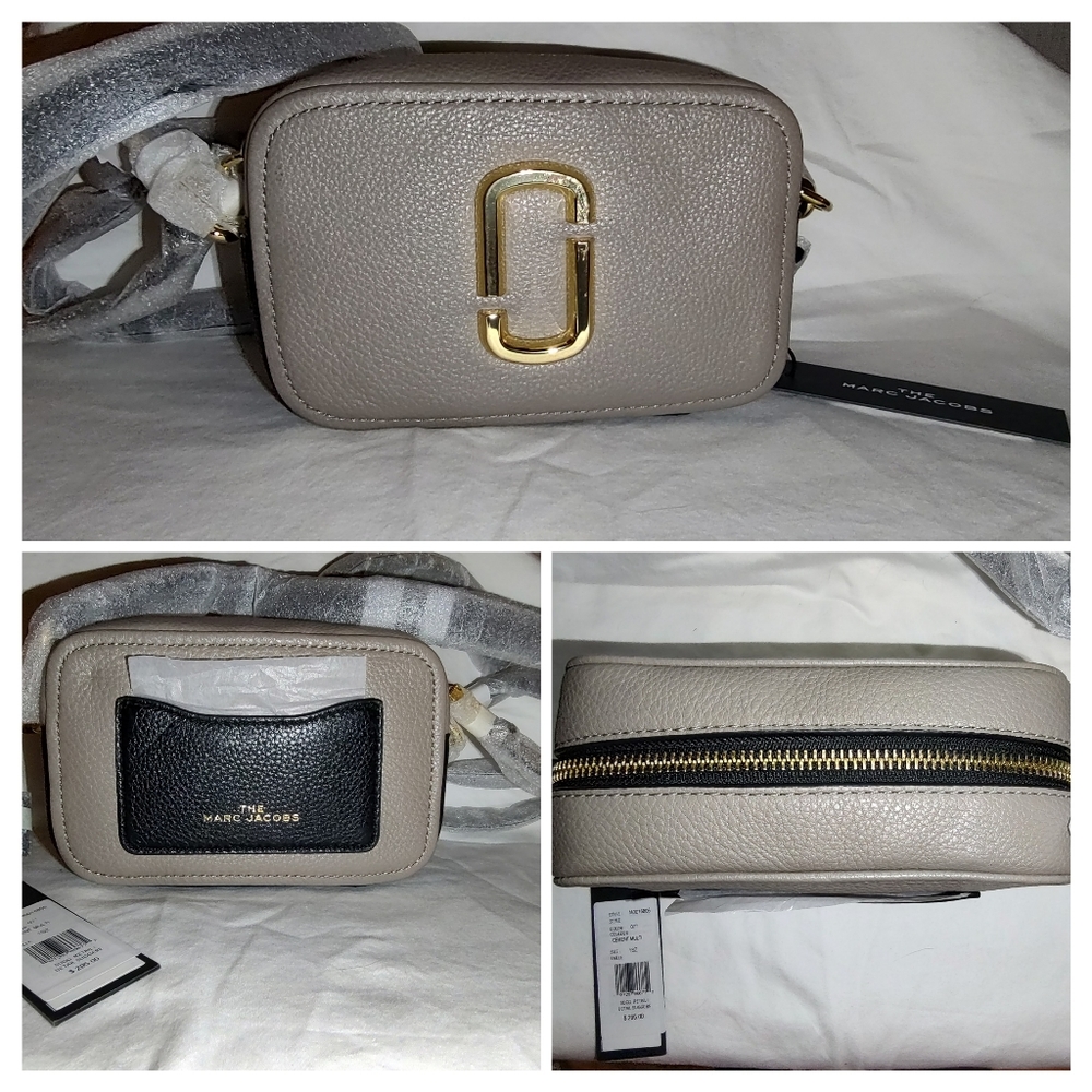 NWT Marc Jacobs THE SOFTSHOT 17 Camera Shoulder Bag Cement Multi - Picture 4 of 12